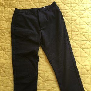 HOPE Stockholm Soft Black Wool Blend Slim Taper Cropped Pants Size 34 / 42